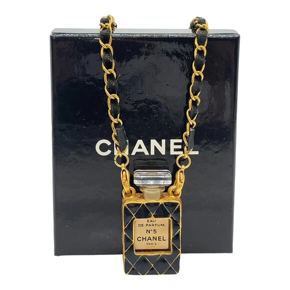 Chanel No.5 Eau de Perfume Mini Bottle Chain Necklace W/Box - Picture 11 of 11